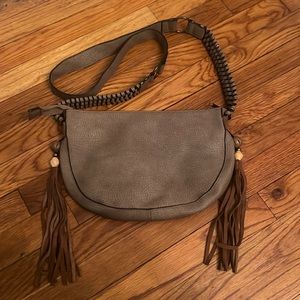 Crossbody purse with tassels